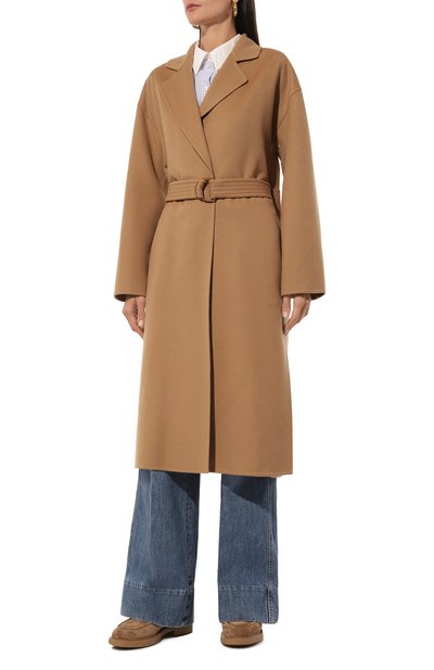 Пальто из шерсти и кашемира LOEWE, арт. S359Y01X81 CAMEL, фото 3