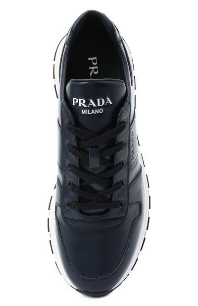 Кожаные кроссовки PRADA, арт. 4E3463-B4L-F073A-G000, фото 5