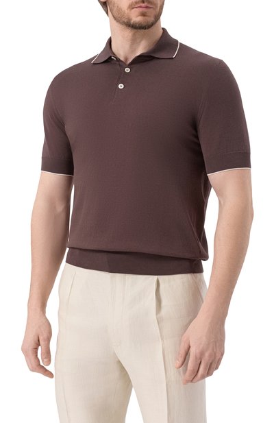 Хлопковое поло BRUNELLO CUCINELLI, арт. M29805205, фото 3