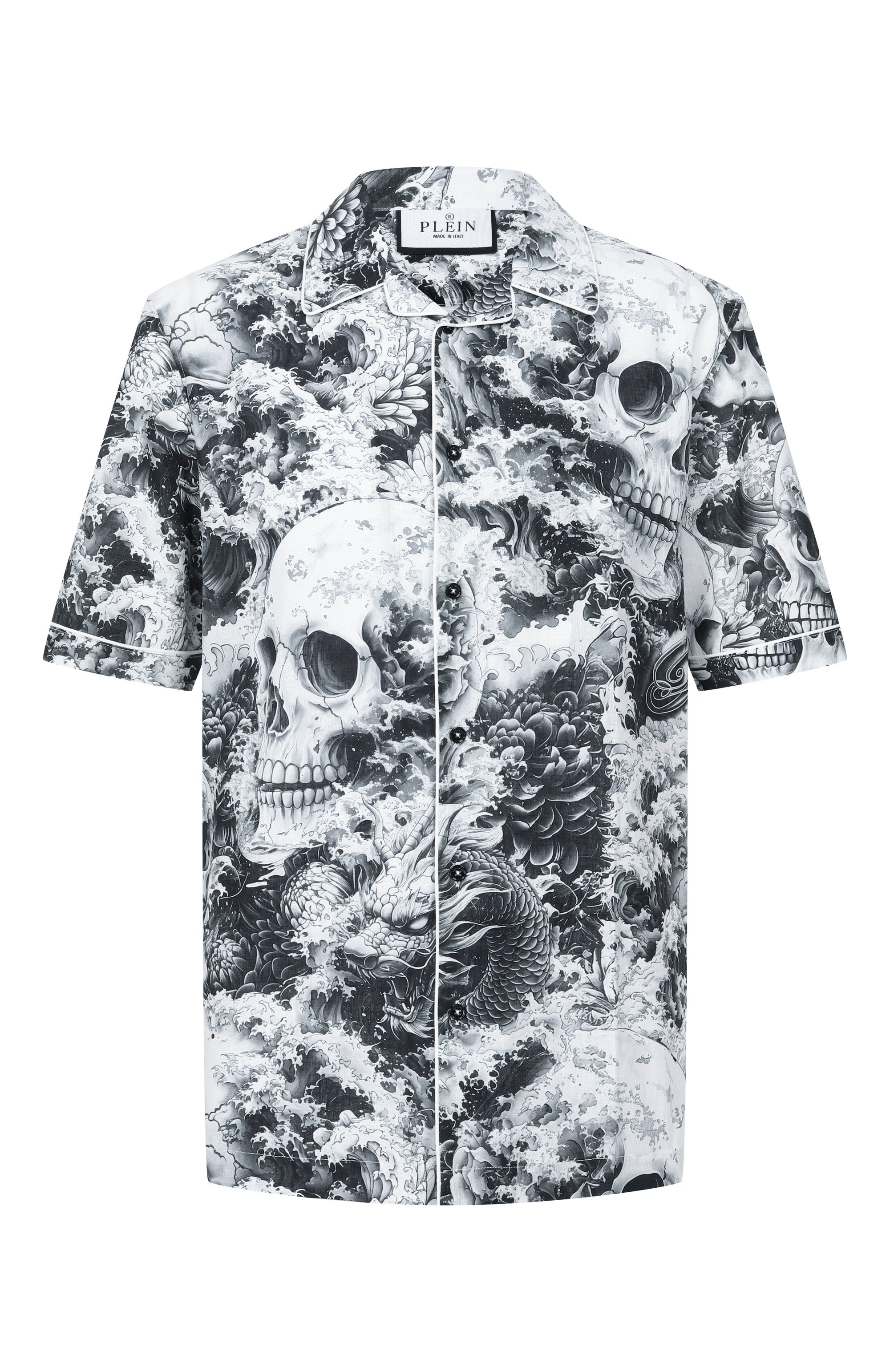 Рубашка изо льна и хлопка PHILIPP PLEIN, арт. SAFC MRP2551 PTE003N, фото 1