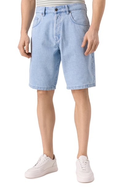 Джинсовые шорты EMPORIO ARMANI голубого цвета по цене 27500 руб., арт. EM001723/AF13269, фото 3 Джинсовые шорты EMPORIO ARMANI, арт. EM001723/AF13269, фото 3