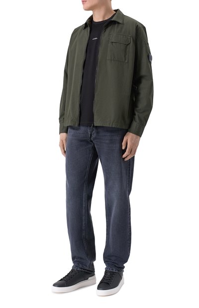 Хлопковая куртка-рубашка C.P. COMPANY темно-зеленого цвета по цене 42450 руб., арт. RCCM0S705A110143G, фото 2 Хлопковая куртка-рубашка C.P. COMPANY, арт. RCCM0S705A110143G, фото 2