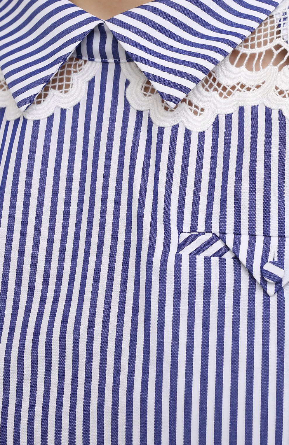 Хлопковое платье SELF-PORTRAIT голубого цвета по цене 49950 руб., арт. SS21-045MS, фото 5 Хлопковое платье SELF-PORTRAIT, арт. SS21-045MS, фото 5