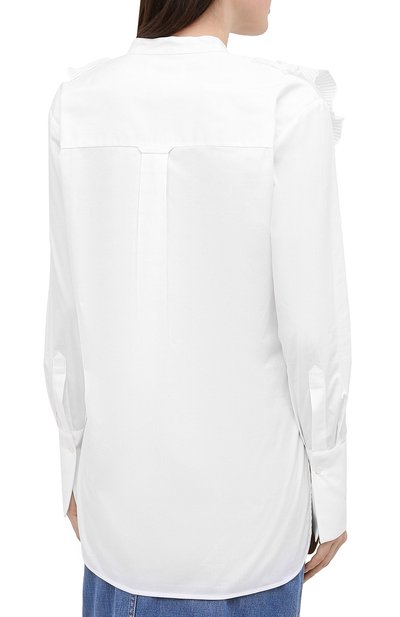 Хлопковая блузка VICTORIA, VICTORIA BECKHAM белого цвета по цене 32800 руб., арт. 2420WSH001786B, фото 4 Хлопковая блузка VICTORIA, VICTORIA BECKHAM, арт. 2420WSH001786B, фото 4