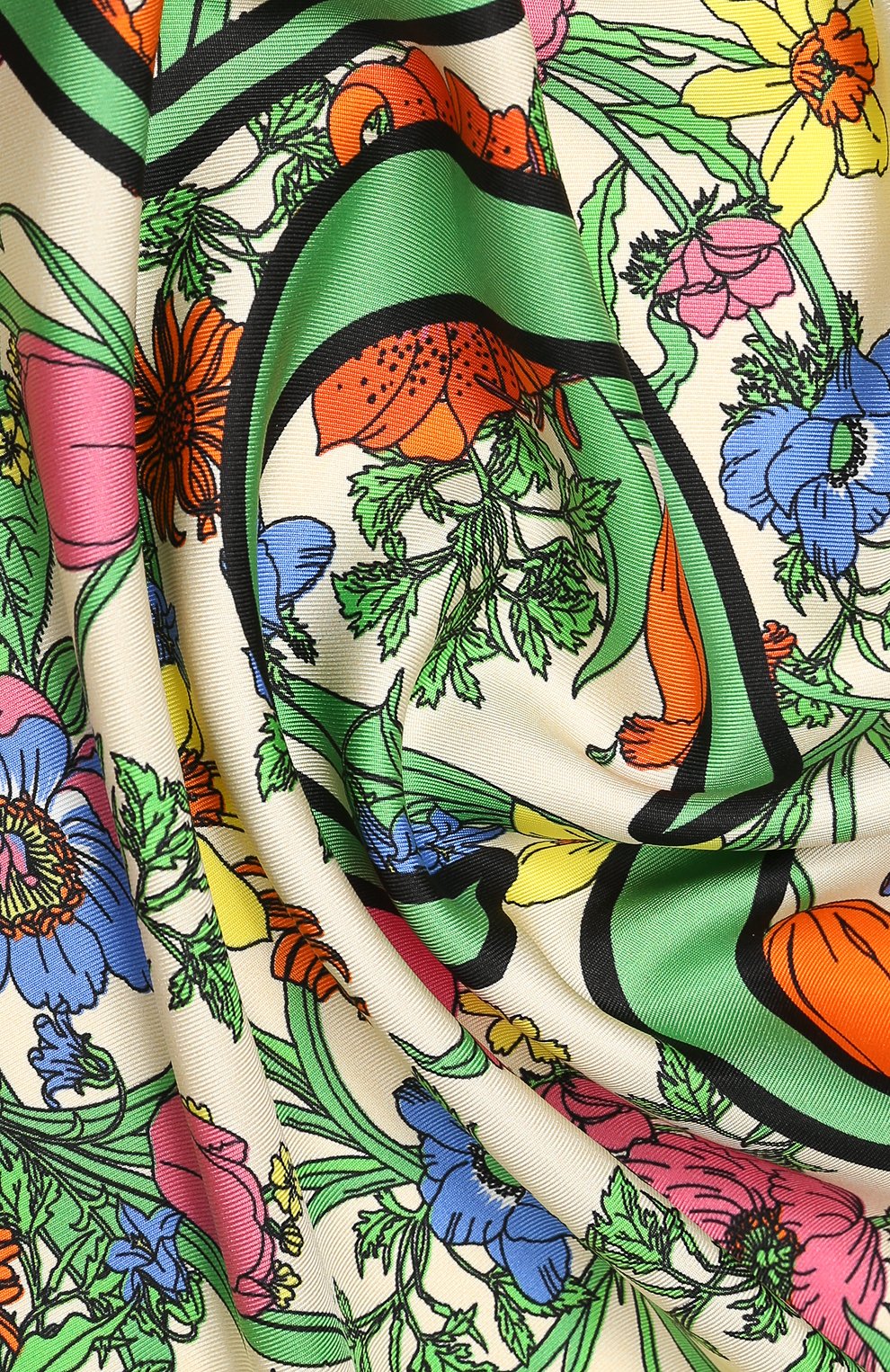 Шелковый платок GUCCI разноцветного цвета по цене 34500 руб., арт. 601239/3G001, фото 2 Шелковый платок GUCCI, арт. 601239/3G001, фото 2