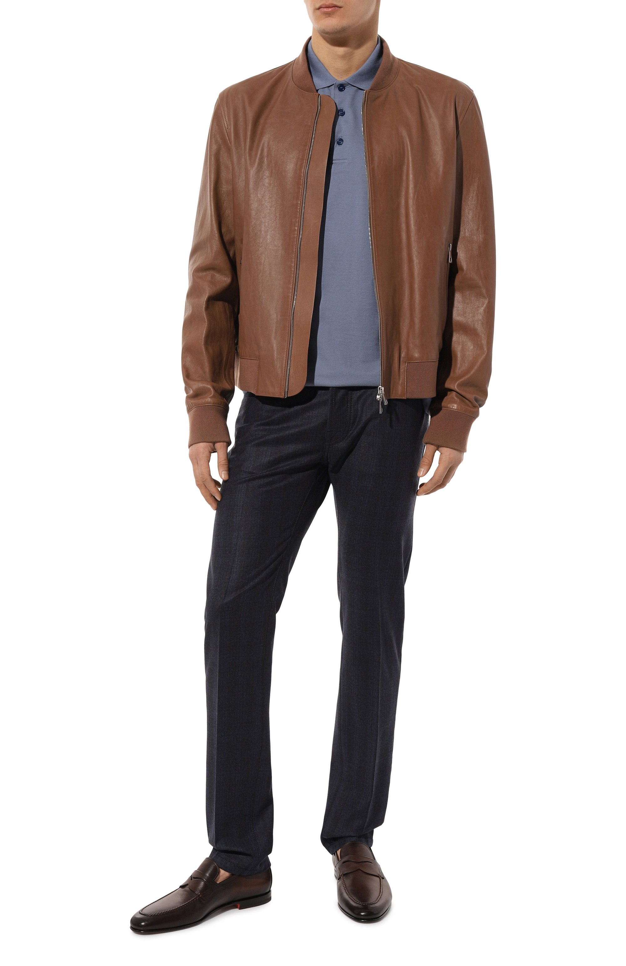 Кожаные пенни-лоферы carlos SANTONI, арт. MCNG15609SA3BSG8, фото 2