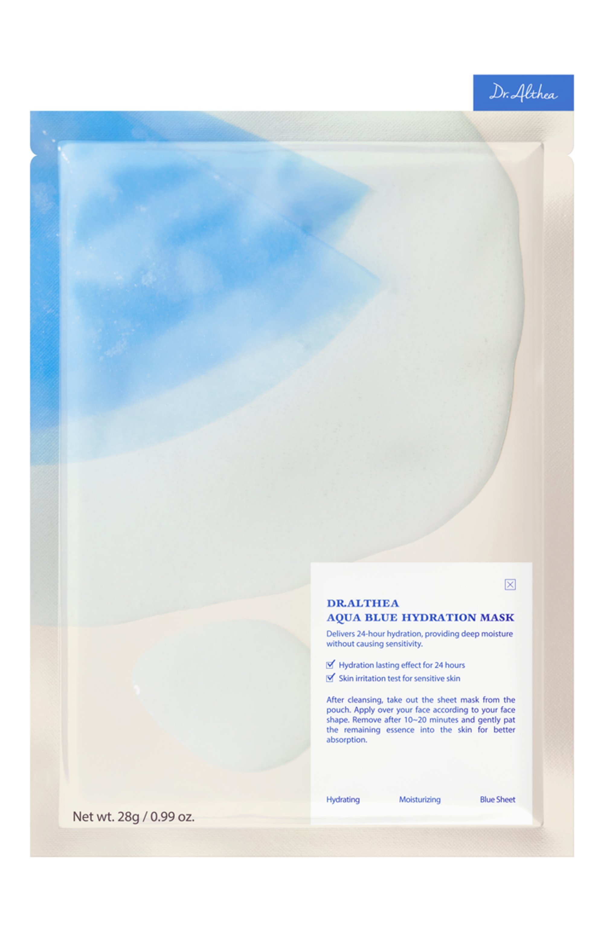 Тканевая маска для лица aqua blue hydration mask (4шт.) DR. ALTHEA, арт. 255767, фото 1