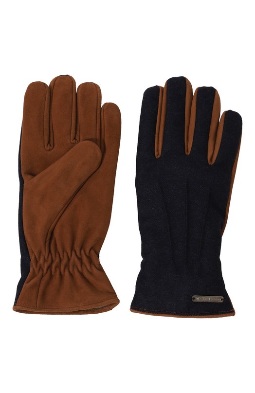 Комбинированные перчатки Corneliani 94Q321-9420594 Синий  94Q321-9420594 Фото 3