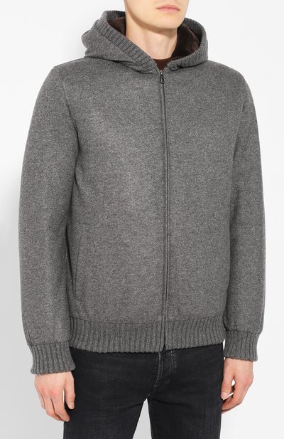 Кашемировый бомбер с меховой подкладкой LORO PIANA, арт. FAI3501, фото 3