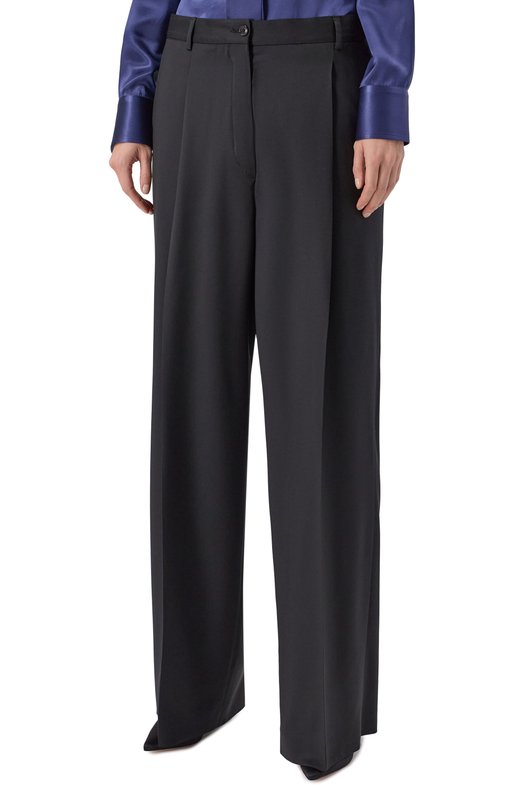Шерстяные брюки Kiton D60101K0558G01 Чёрный  D60101K0558G01 Фото 3