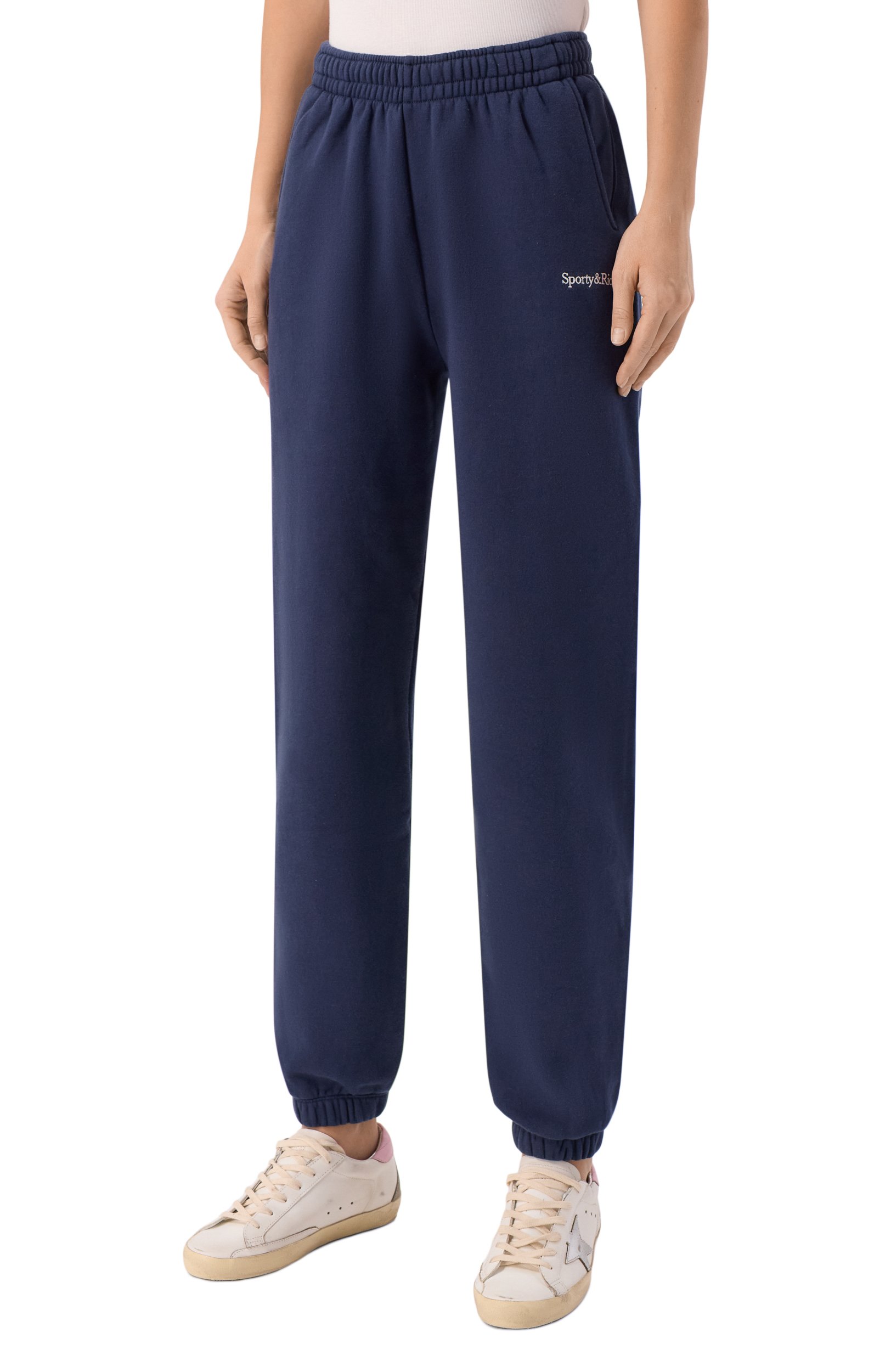 Хлопковые джоггеры SPORTY AND RICH, арт. PA08784300BL106, фото 3