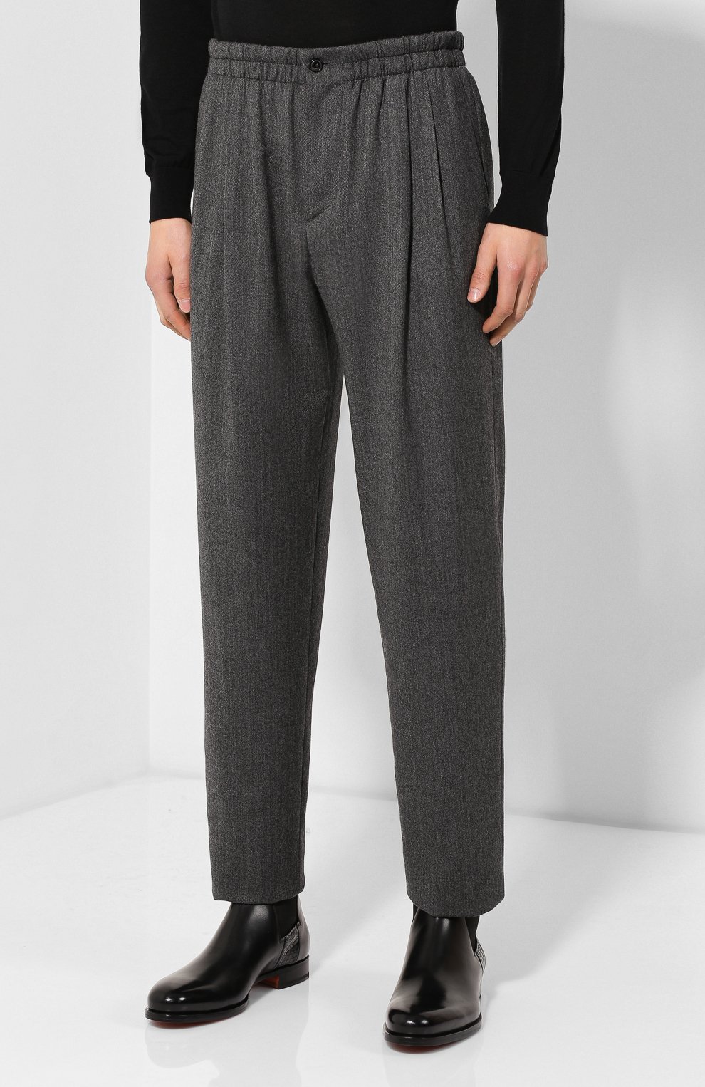 Шерстяные брюки GIORGIO ARMANI, арт. 9SGPP05M/T018Z, фото 3