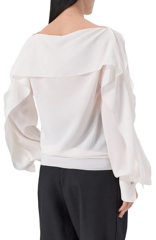 Блузка из вискозы и шелка Lanvin RW-T00010-6253-P26 Белый  RW-T00010-6253-P26 Фото 4
