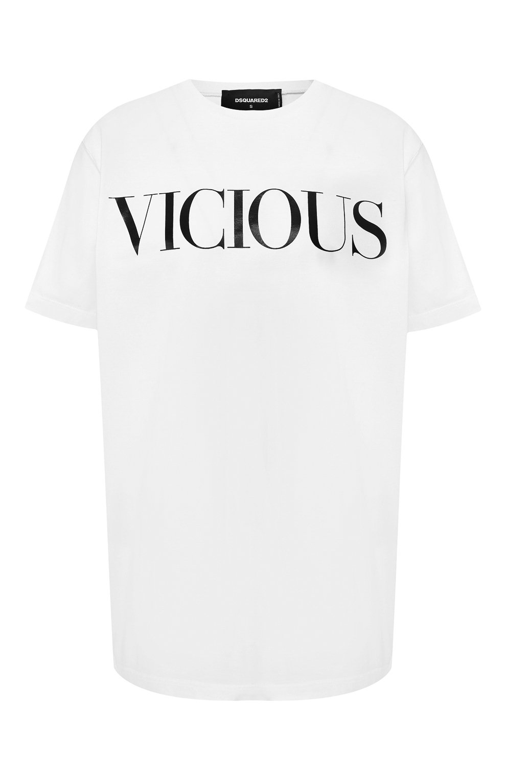 Хлопковая футболка DSQUARED2 белого цвета по цене 24750 руб., арт. S75GC0996/S22427, фото 1 Хлопковая футболка DSQUARED2, арт. S75GC0996/S22427, фото 1