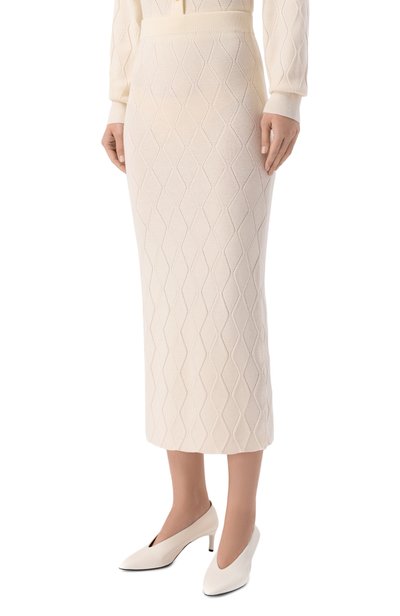 Шерстяная юбка YUZEFI, арт. SAI-STRAIGHT MIDI SKIRT, фото 3