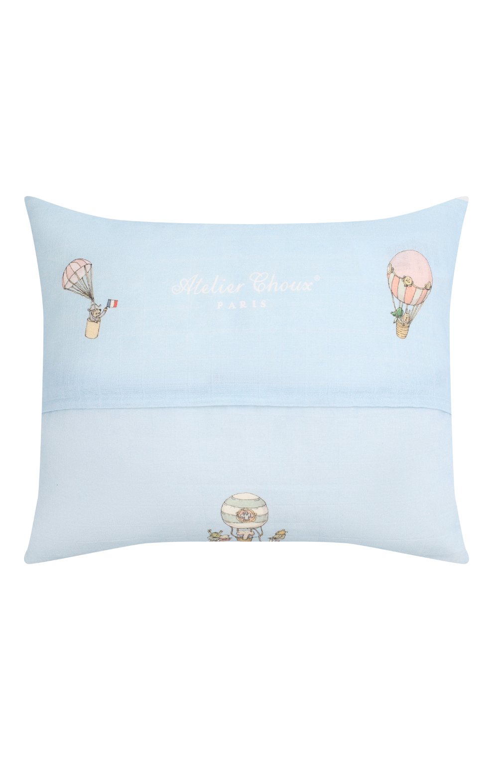 Хлопковая подушка ATELIER CHOUX белого цвета по цене 3745 руб., арт. CUSHI0N-PARIS, фото 2 Хлопковая подушка ATELIER CHOUX, арт. CUSHI0N-PARIS, фото 2