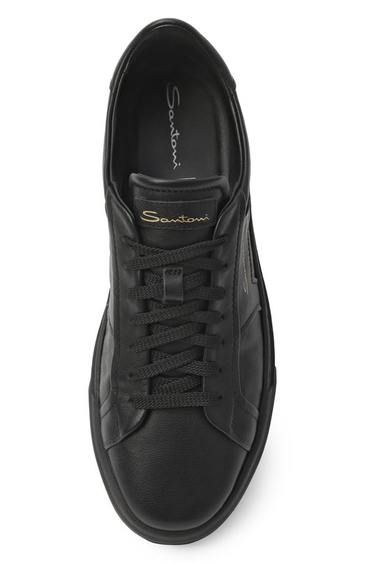 Кожаные кеды Gloria Santoni MBGT21779NE0RSL7N01_ Чёрный  MBGT21779NE0RSL7N01_ Фото 6