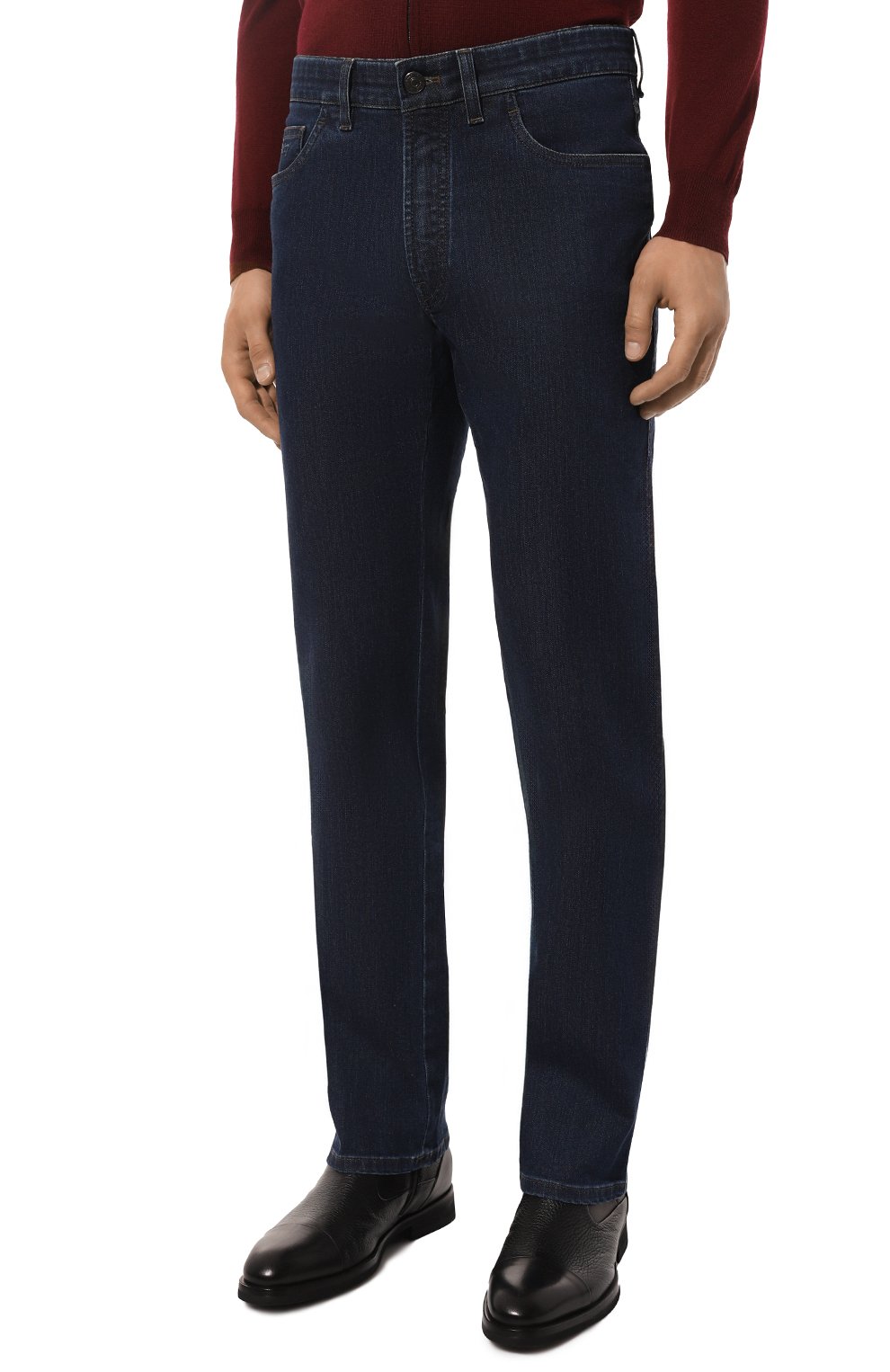 Джинсы BRIONI темно-синего цвета по цене 73750 руб., арт. SPNG0L/09D15, фото 3 Джинсы BRIONI, арт. SPNG0L/09D15, фото 3