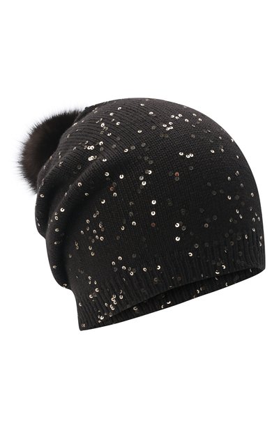 Шапка с помпоном из меха соболя BLACK SABLE, арт. BS-005CP5, фото 1