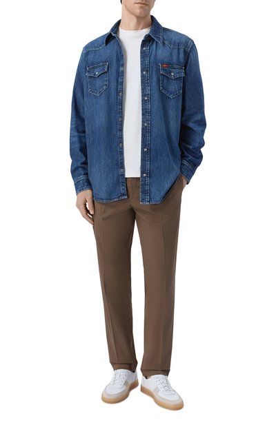 Джинсовая рубашка 7 FOR ALL MANKIND синего цвета по цене 29950 руб., арт. 7TCA0H08-3M7, фото 2 Джинсовая рубашка 7 FOR ALL MANKIND, арт. 7TCA0H08-3M7, фото 2