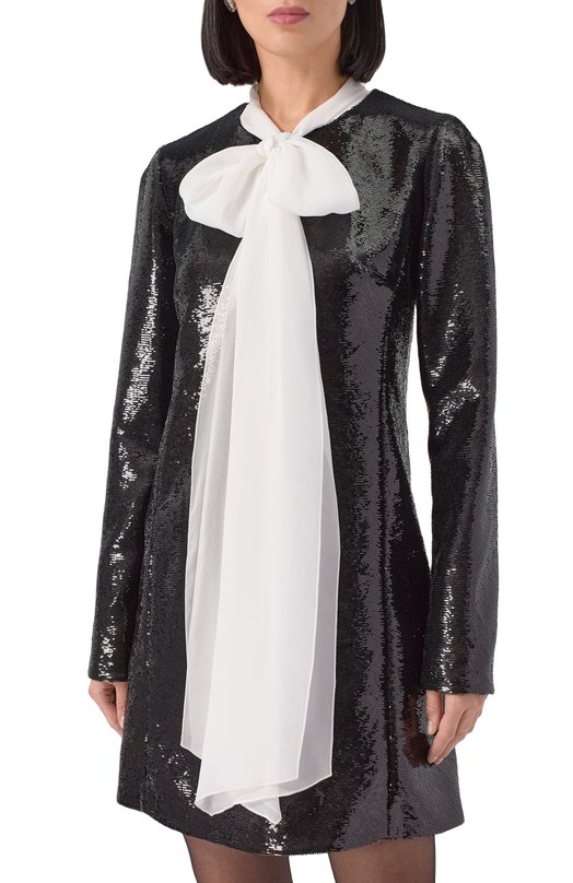 Платье с отделкой пайетками Giambattista Valli 25FWPVCA5007/01PAI Чёрно-белый  25FWPVCA5007/01PAI Фото 3