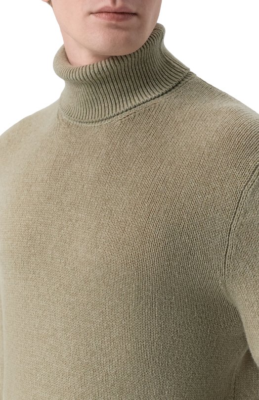 Кашемировый свитер Loro Piana FA06886 Хаки  FA06886 Фото 5
