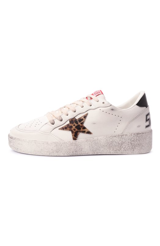 Кожаные кеды Ball Star Golden Goose Deluxe Brand GWF00804.F007323 Белый  GWF00804.F007323 Фото 4