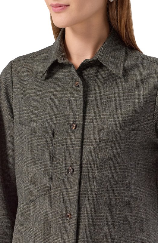 Шерстяная рубашка Kiton D52451K0513G02 Зелёный  D52451K0513G02 Фото 5