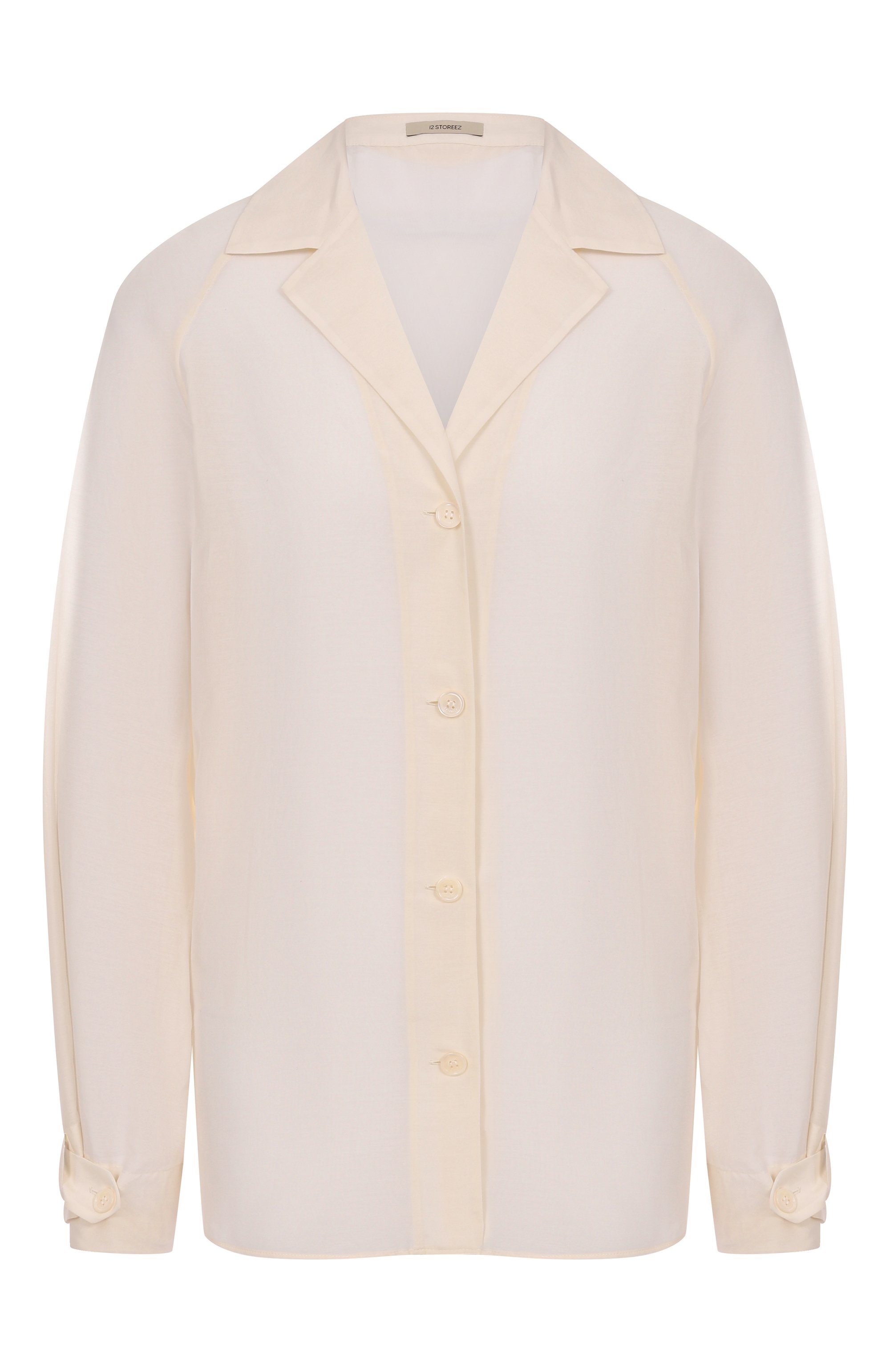 Рубашка из хлопка и шелка 12 STOREEZ, арт. 132257, фото 1