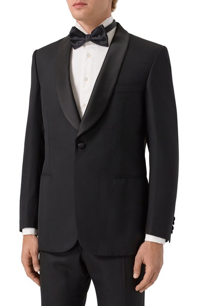 Шерстяной смокинг BRIONI черного цвета по цене 770000 руб., арт. RT051S/P6A0M, фото 2 Шерстяной смокинг BRIONI, арт. RT051S/P6A0M, фото 2