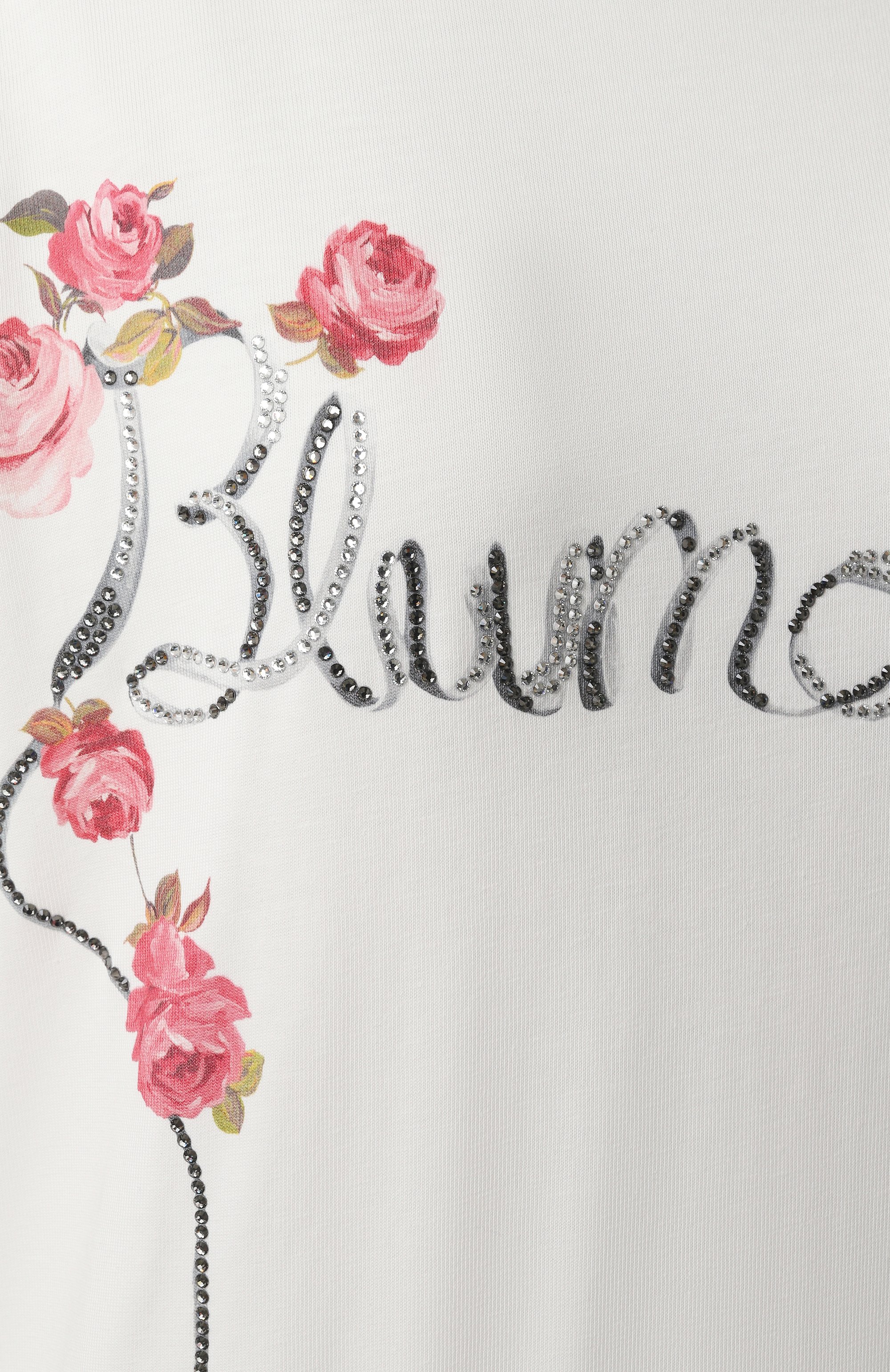 Хлопковая футболка BLUMARINE белого цвета по цене 48600 руб., арт. P522T094A, фото 6 Хлопковая футболка BLUMARINE, арт. P522T094A, фото 6