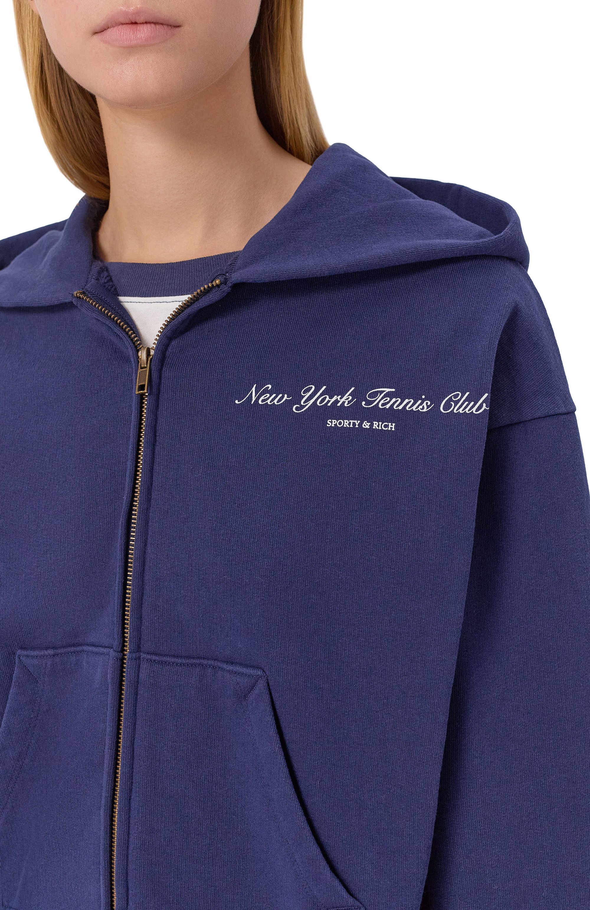 Хлопковая толстовка SPORTY AND RICH, арт. ST068621402BL106, фото 5