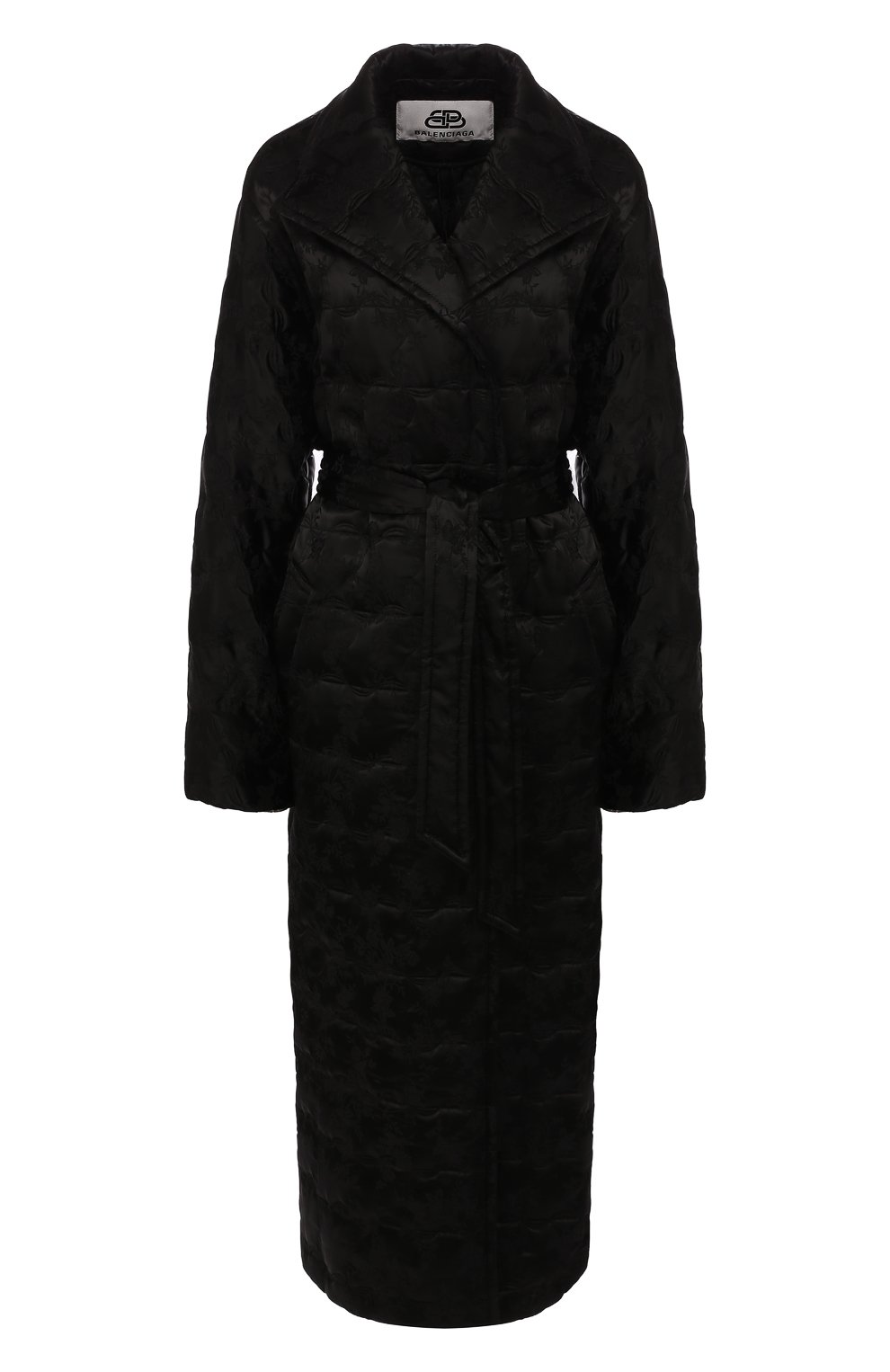 Пальто с поясом BALENCIAGA черного цвета по цене 231000 руб., арт. 594883/TG015, фото 1 Пальто с поясом BALENCIAGA, арт. 594883/TG015, фото 1