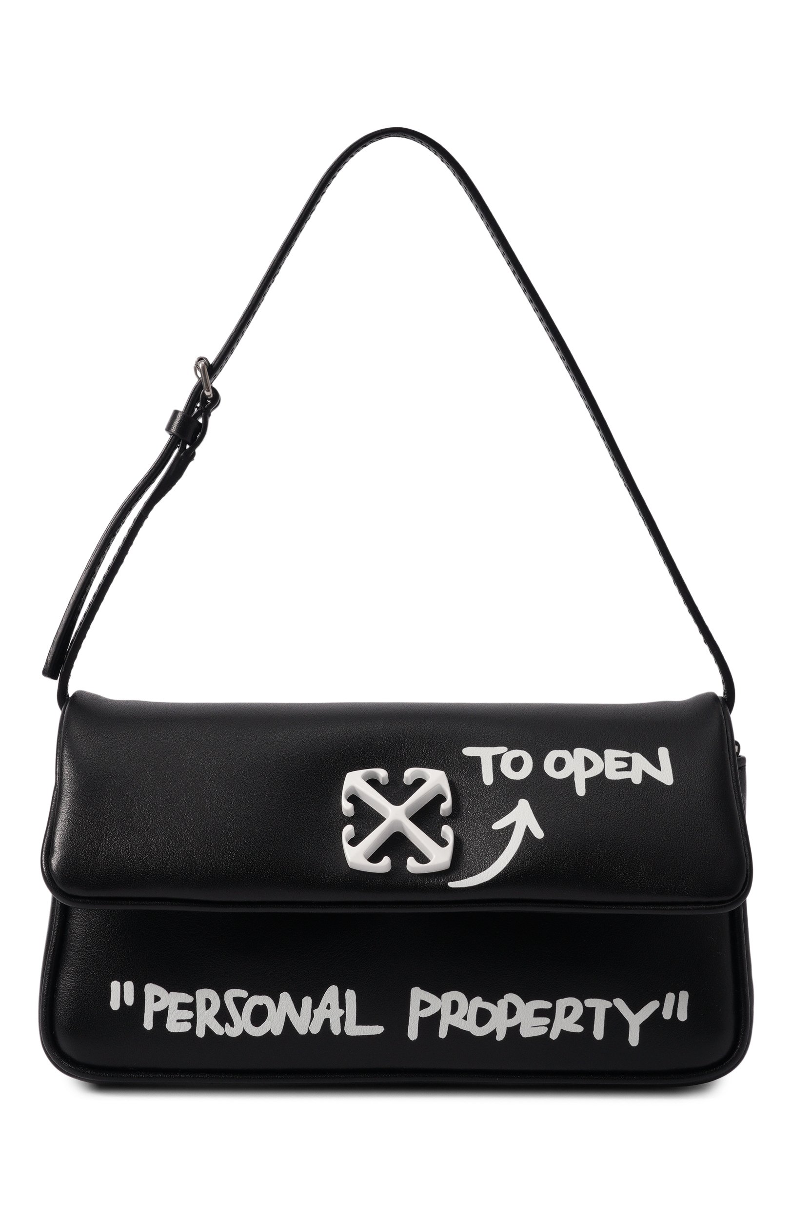 Сумка jitney 0.7 OFF-WHITE черно-белого цвета по цене 79950 руб., арт. 0WWNN14F26LT01, фото 1 Сумка jitney 0.7 OFF-WHITE, арт. 0WWNN14F26LT01, фото 1