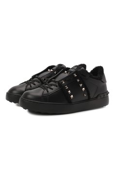 Кожаные кеды rockstud untitled VALENTINO, арт. WW0S0A01/FAN, фото 1