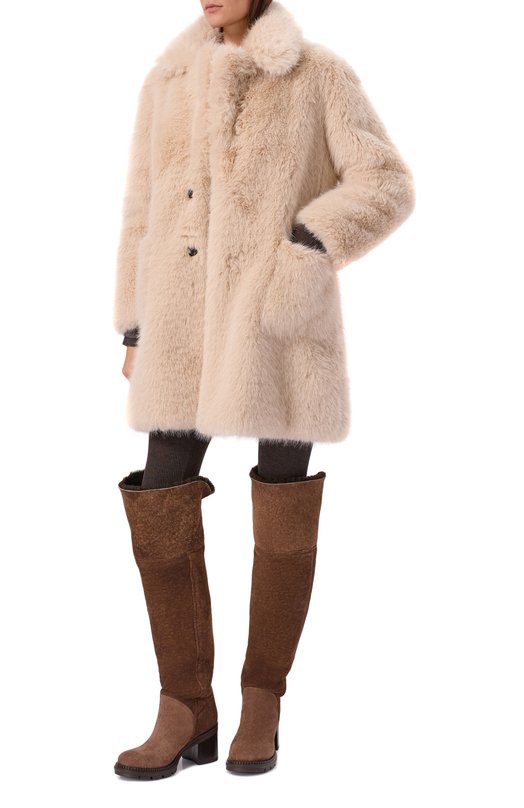 Замшевые сапоги Concept 60 Casadei 1T086A0611/GRUNG Коричневый  1T086A0611/GRUNG Фото 3