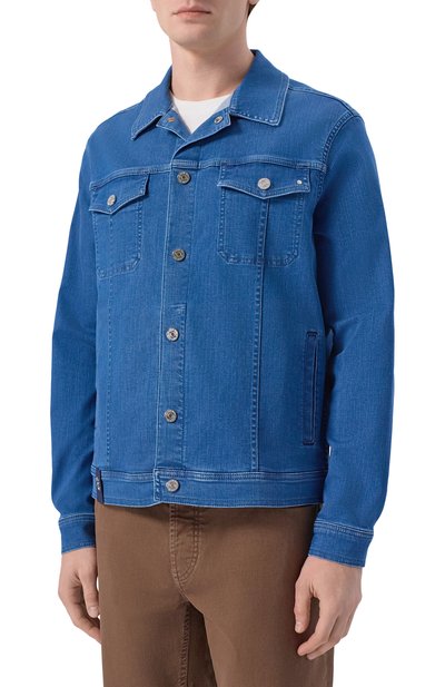 Джинсовая куртка STEFANO RICCI синего цвета по цене 275000 руб., арт. MFJ6203310/TR138L, фото 3 Джинсовая куртка STEFANO RICCI, арт. MFJ6203310/TR138L, фото 3