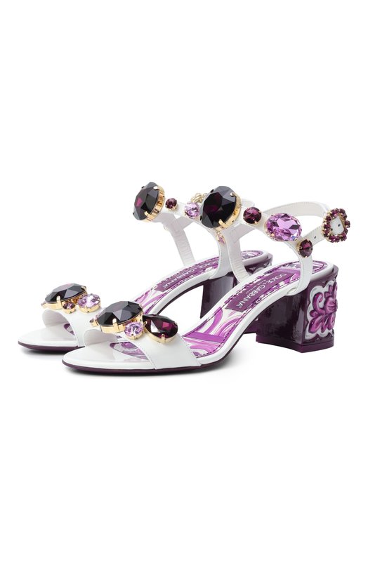 Кожаные босоножки Keira 60 Dolce & Gabbana CR1733/AT848 Белый CR1733/AT848