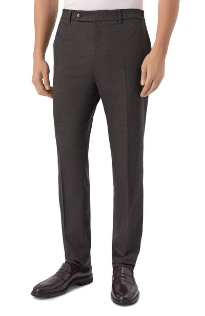 Шерстяные брюки BERWICH темно-коричневого цвета по цене 44000 руб., арт. GL0BE/FA1224X, фото 3 Шерстяные брюки BERWICH, арт. GL0BE/FA1224X, фото 3