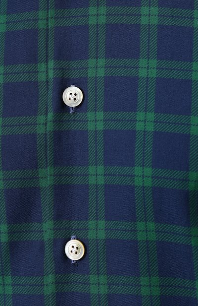 Хлопковая рубашка в клетку KITON, арт. UCIH0610604000, фото 5