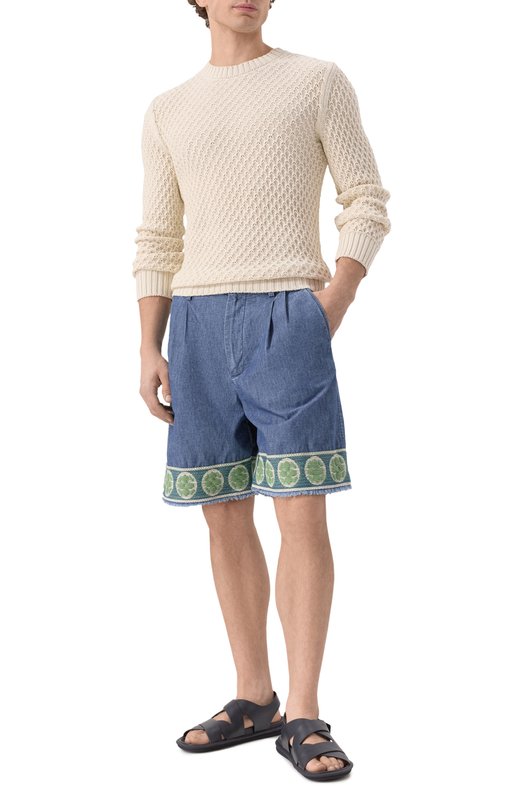 Джинсовые шорты Valentino 6V3DD03TAL4 Синий  6V3DD03TAL4 Фото 2