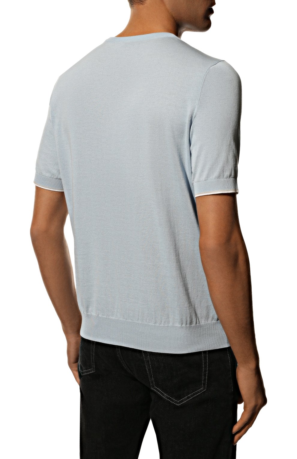 Джемпер из хлопка и шелка ZILLI, арт. MBX-RN140-LICH1/MC01, фото 4