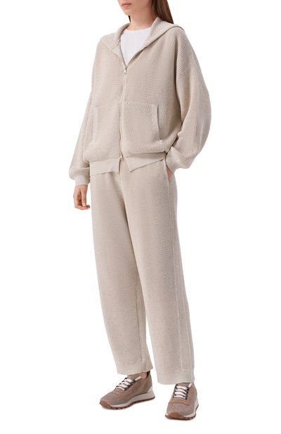 Брюки из хлопка и вискозы BRUNELLO CUCINELLI, арт. MST263399, фото 2