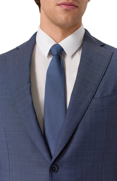 Шелковый галстук CANALI синего цвета по цене 33900 руб., арт. 82/HJ04333, фото 2 Шелковый галстук CANALI, арт. 82/HJ04333, фото 2
