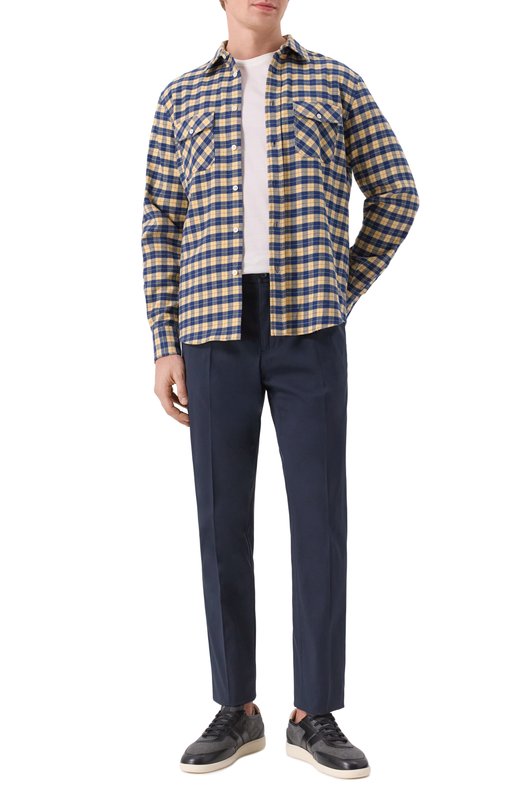 Хлопковые брюки Dolce & Gabbana GVB6ET/FUFMJ Синий  GVB6ET/FUFMJ Фото 2