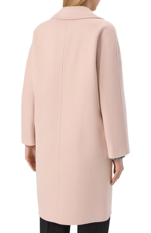 Пальто из кашемира и шерсти Max Mara Studio LICENZA Розовый  LICENZA Фото 4