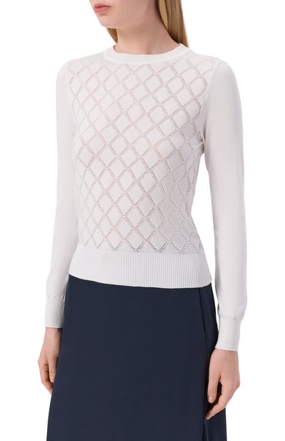 Хлопковый пуловер LORENA ANTONIAZZI, арт. P26113GM43A/1329, фото 3