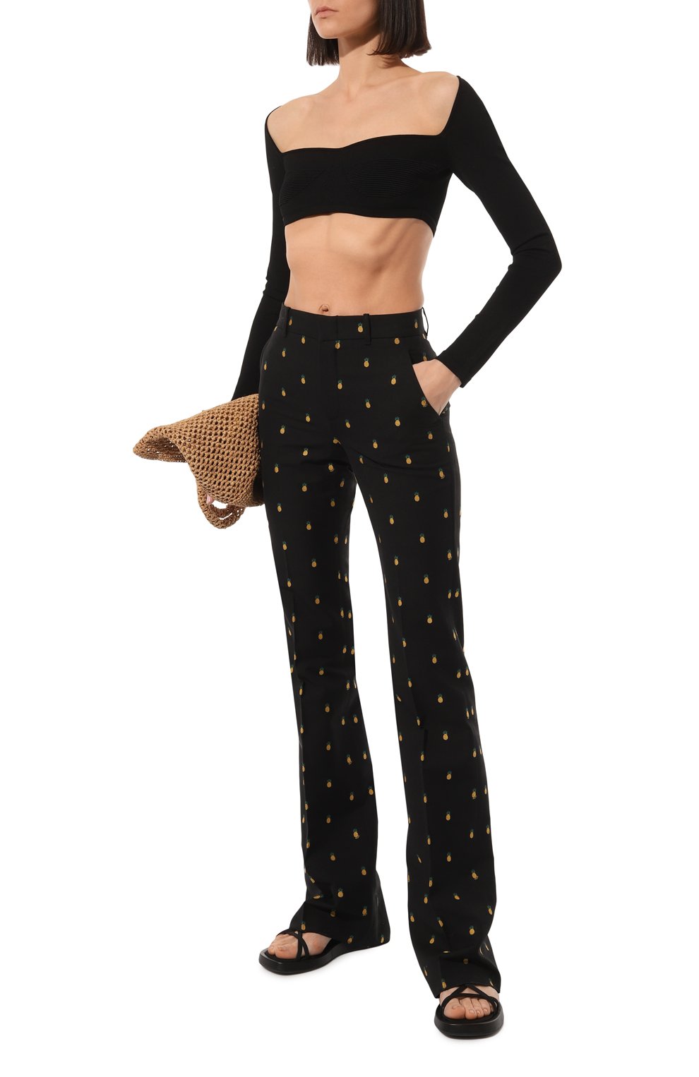 Брюки из хлопка и шерсти GUCCI, арт. 569125 ZABWI, фото 2