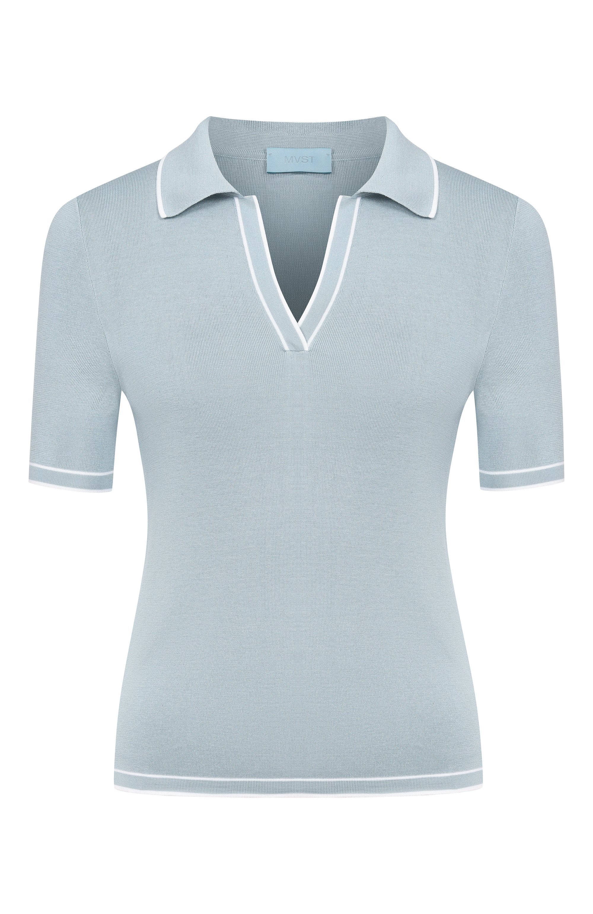 Поло из шелка и хлопка  MVST, арт. M26.2PW.K223-SS/Y201, фото 1