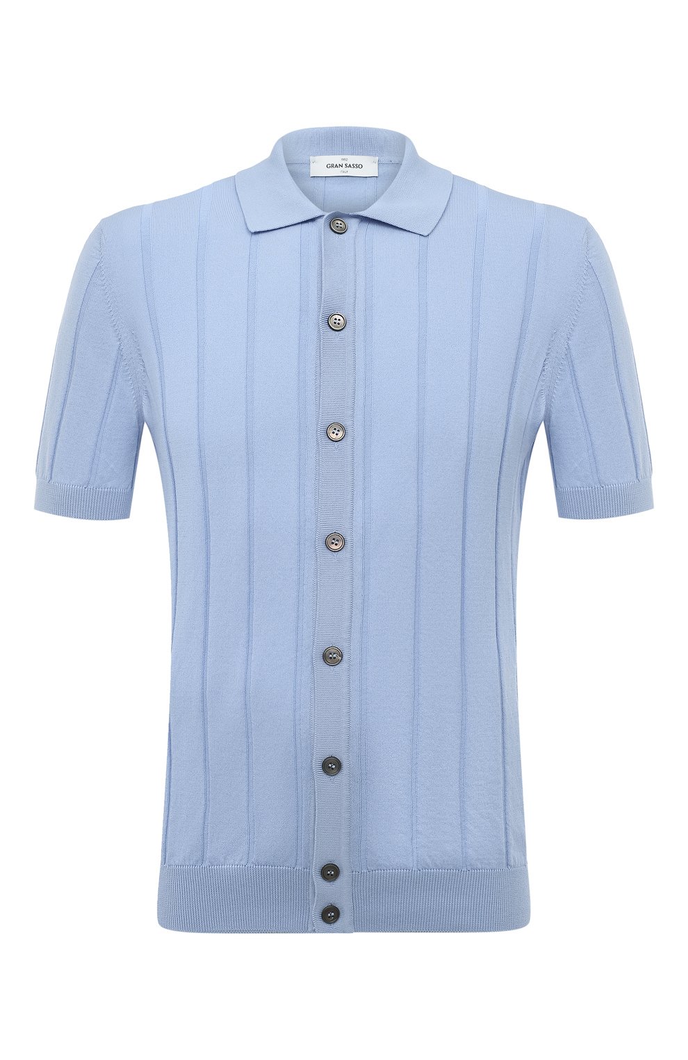Хлопковая рубашка GRAN SASSO голубого цвета по цене 35300 руб., арт. 57143/20634, фото 1 Хлопковая рубашка GRAN SASSO, арт. 57143/20634, фото 1